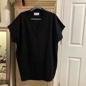 First Love black v-neck sweater vest